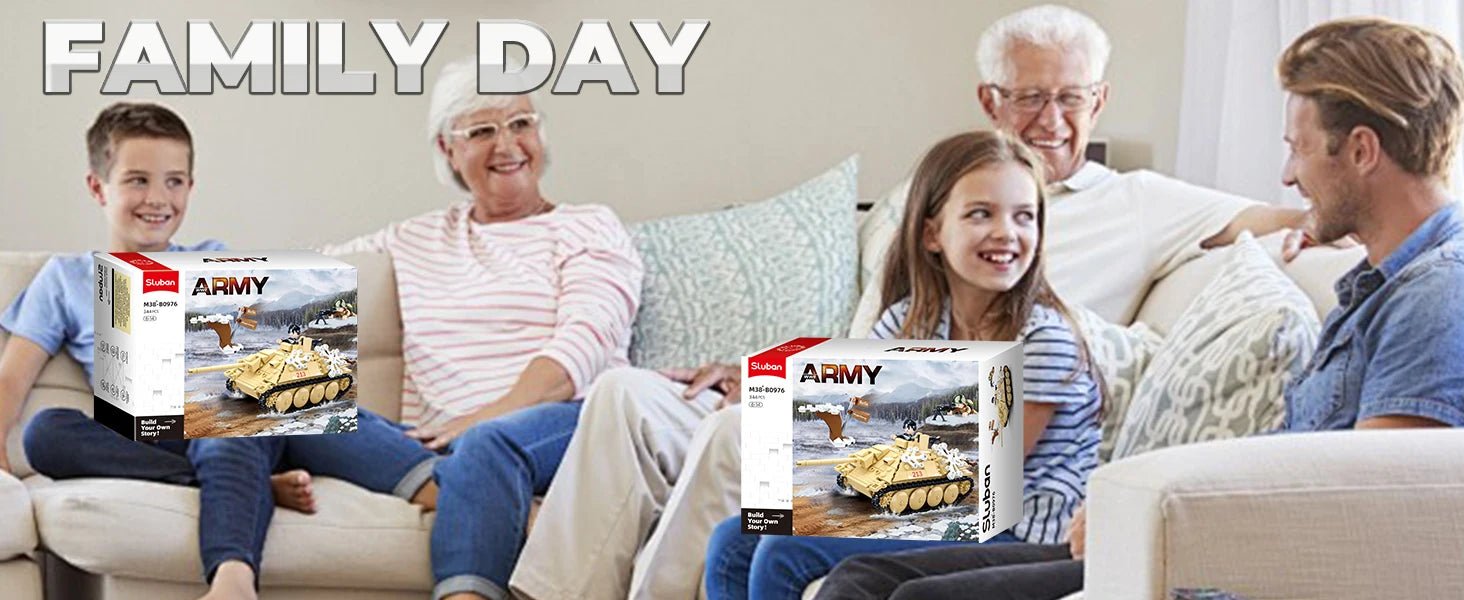 344PCS WW2 Tank Destroyer Building Blocks - Educational Toy for Boys - silverfoxgoods